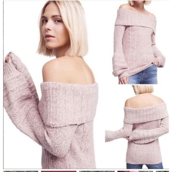 Anthropologie Sleeping on Snow Neves off the shoulder Sweater small - Picture 2 of 9